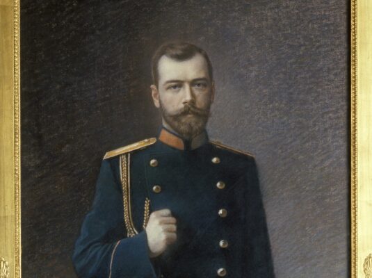 Portrait Czar Nicholas II; signature unknown;