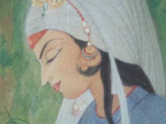 Watercolor of an oriental lady